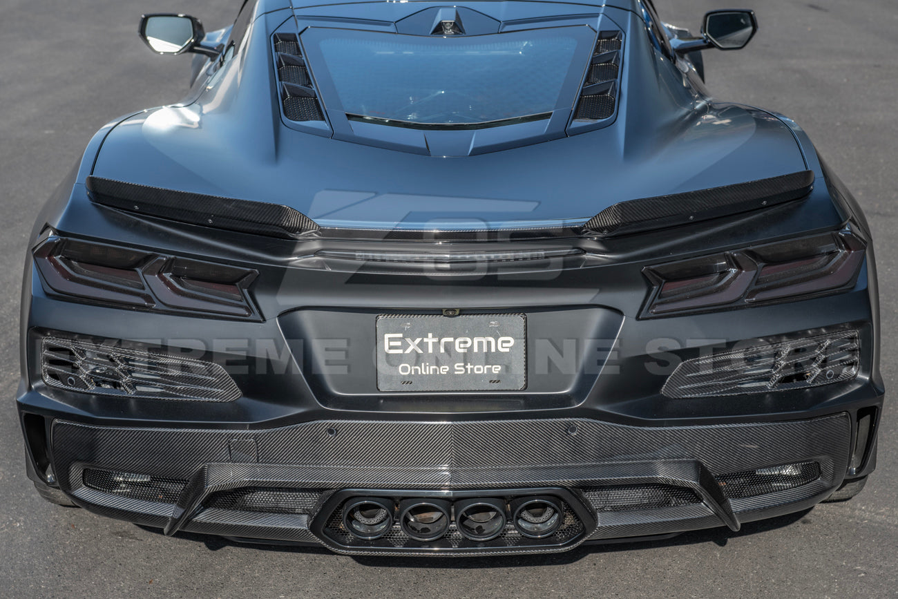 Corvette C8 Z06 Carbon Fiber Rear Wicker Bill Extension Winglets