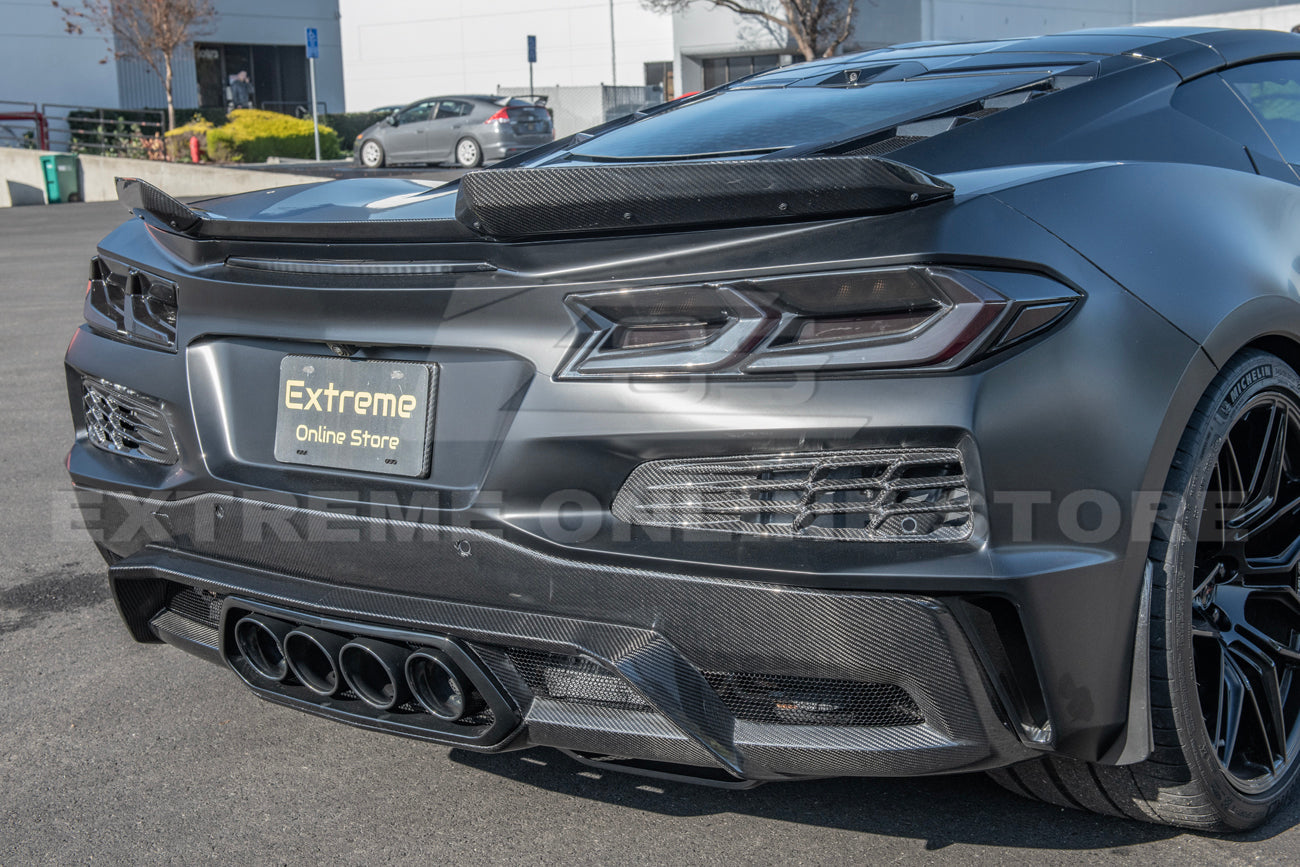 Corvette C8 Z06 Carbon Fiber Rear Wicker Bill Extension Winglets