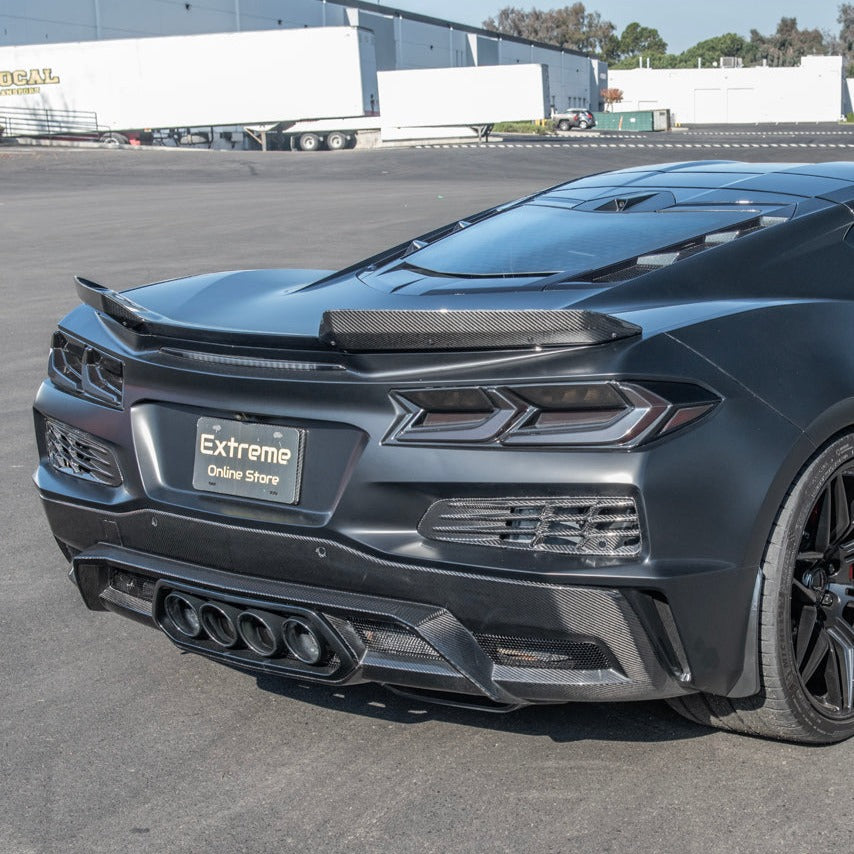 Corvette C8 Z06 Carbon Fiber Rear Wicker Bill Extension Winglets