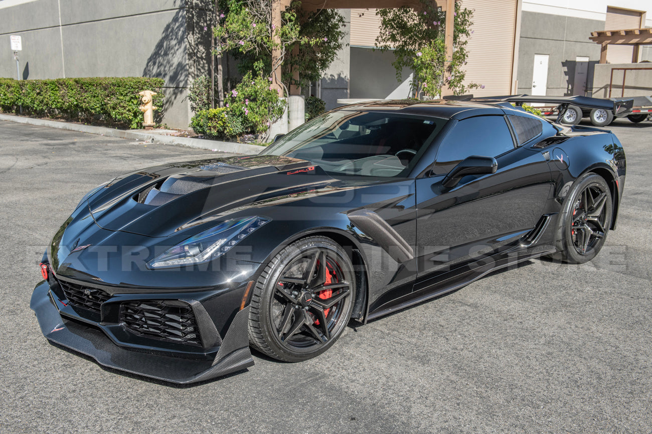 Chevrolet Corvette C7 ZR1 Carbon Fiber Front Lip Splitter & Side Winglet