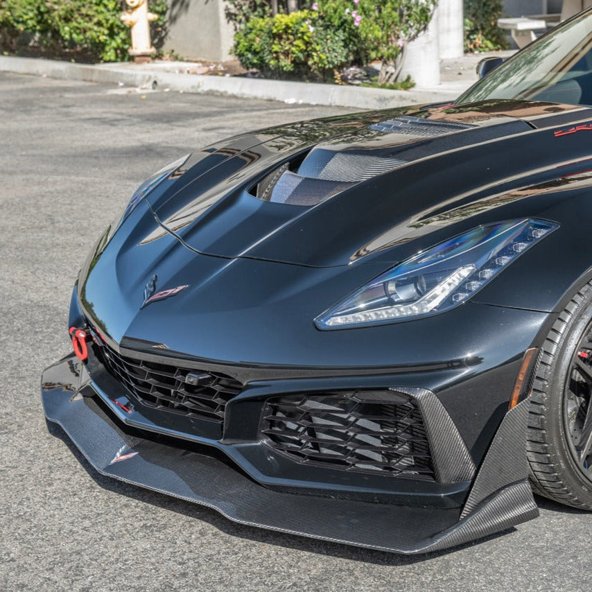 Chevrolet Corvette C7 ZR1 Carbon Fiber Front Lip Splitter & Side Winglet