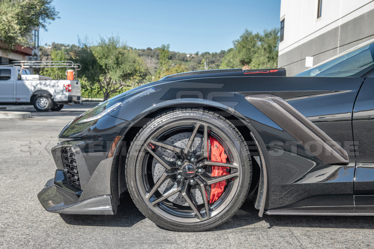 Chevrolet Corvette C7 ZR1 Carbon Fiber Front Splitter Side Winglet Extension