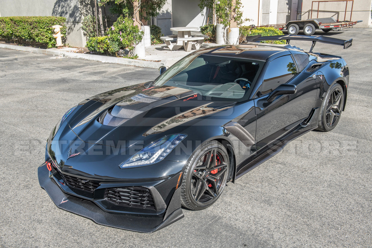 Chevrolet Corvette C7 ZR1 Carbon Fiber Front Lip Splitter & Side Winglet