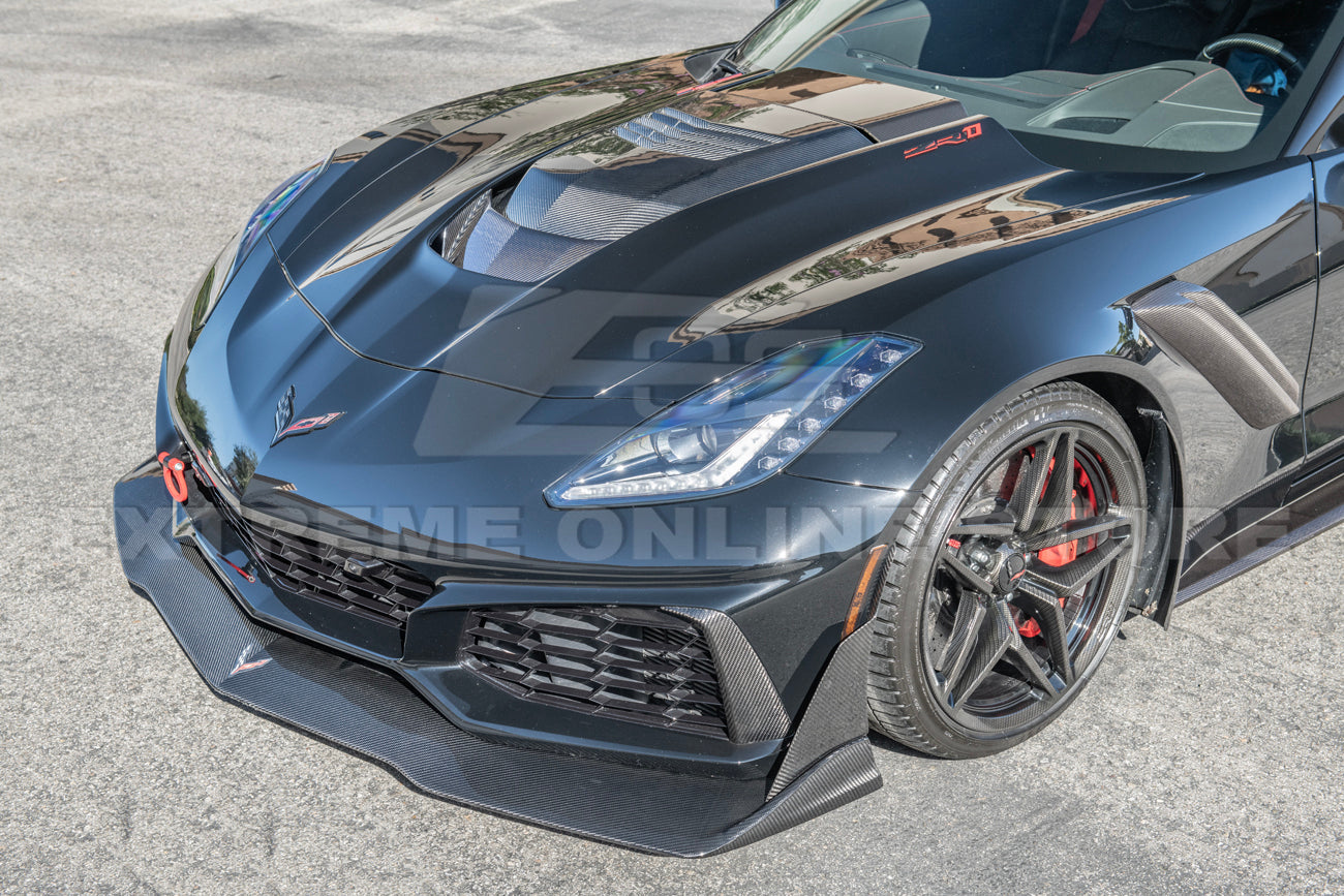 Chevrolet Corvette C7 ZR1 Carbon Fiber Hood Cowl Louver Cover