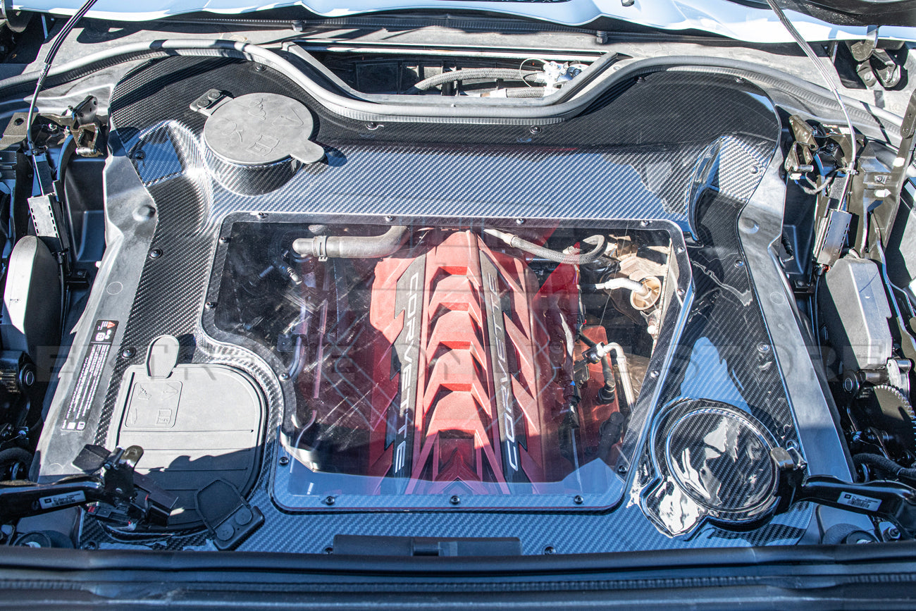 Corvette C8 HTC Carbon Fiber Engine Bay Panel Cover