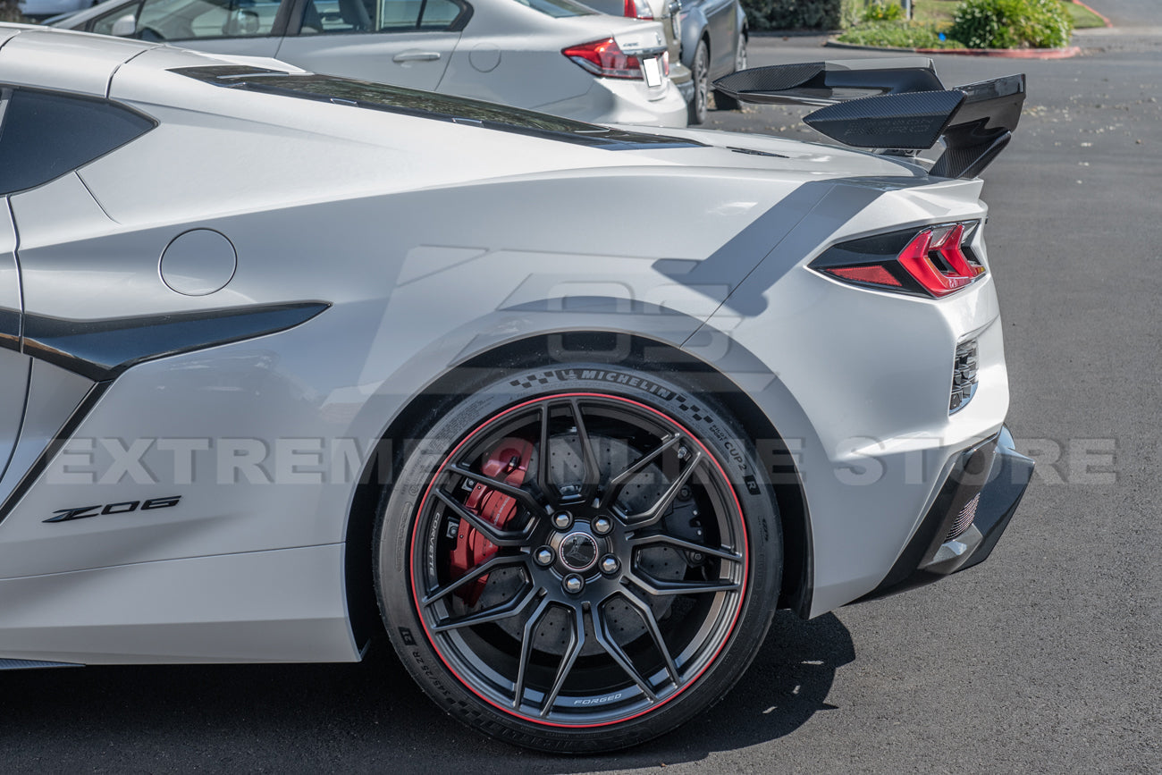 Corvette C8 Z06 Carbon Fiber High Wing Spoiler Add-On Wickerbill