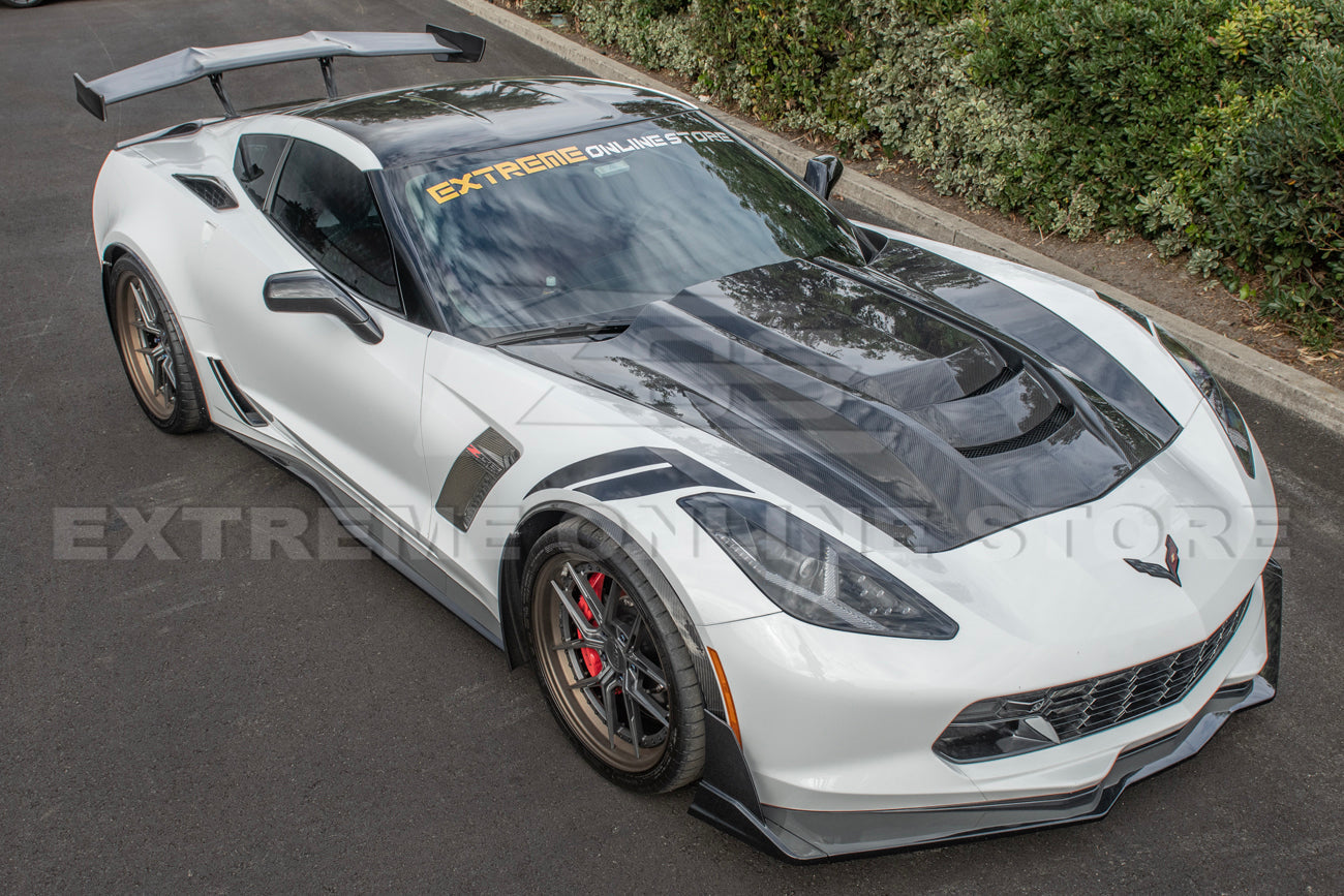 Corvette C7 Carbon Fiber Cowl Vented Extractor Hood