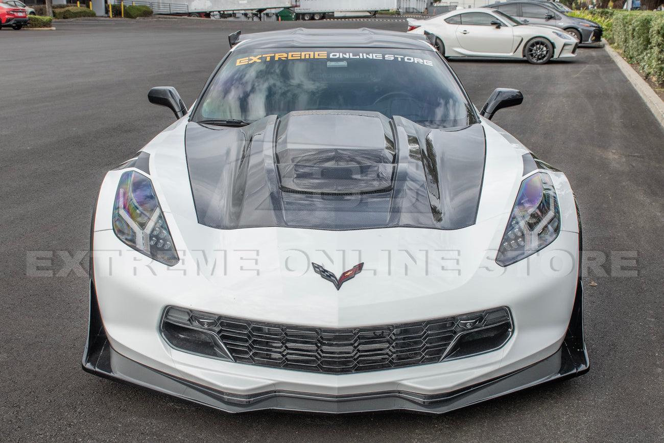 Corvette C7 Carbon Fiber Cowl Vented Extractor Hood