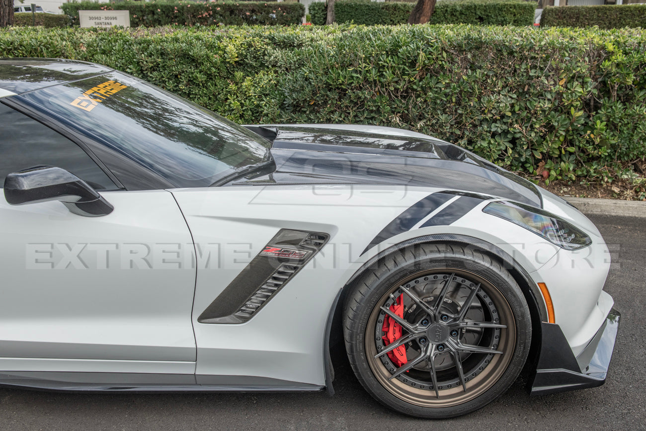 Corvette C7 Carbon Fiber Cowl Vented Extractor Hood