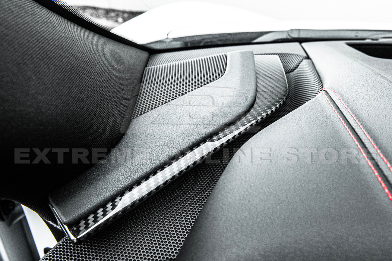 Chevrolet Corvette C8 Carbon Fiber Upper Dash Pad Trim Cover Kit