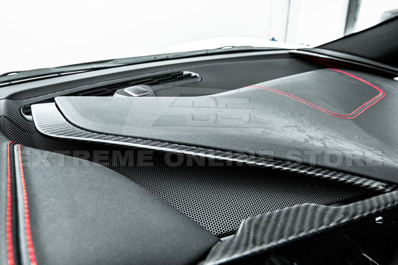 Chevrolet Corvette C8 Carbon Fiber Upper Dash Pad Trim Cover Kit