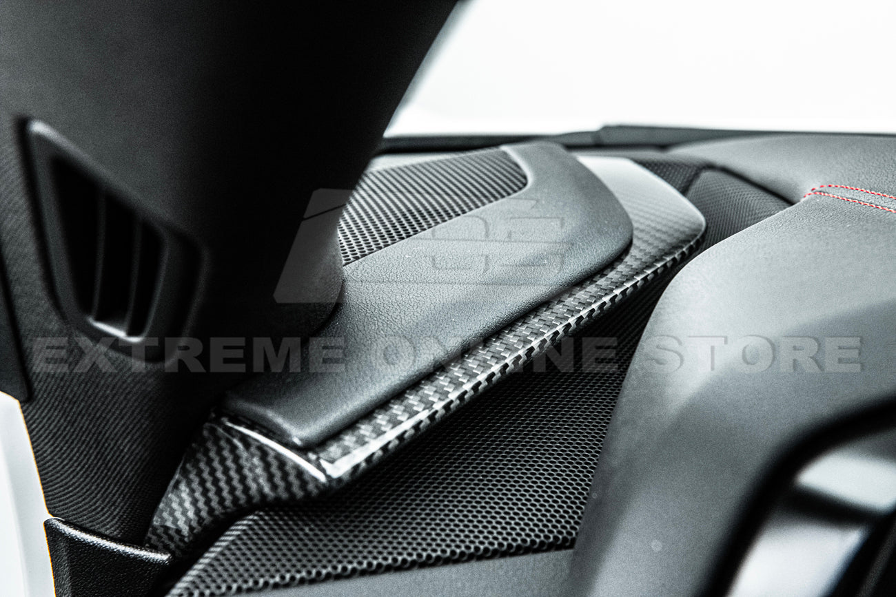 Chevrolet Corvette C8 Carbon Fiber Upper Dash Pad Trim Cover Kit