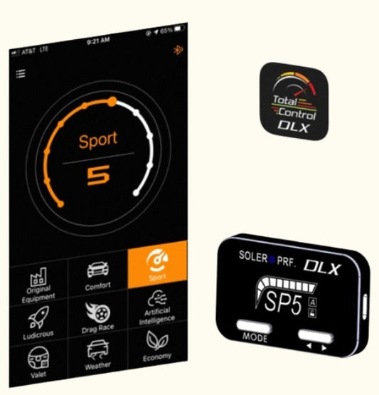 SE0535-TC DLX Bluetooth® Throttle Controller: Corvette 6 (2006-2013), Camaro 5, Cadillac DTS & CTS 2