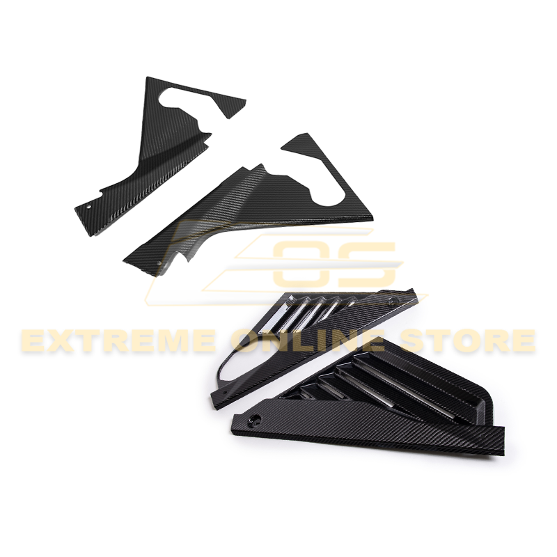 Corvette C8 Carbon Fiber Coupe Engine Bay Panel & Corner Vent Cover