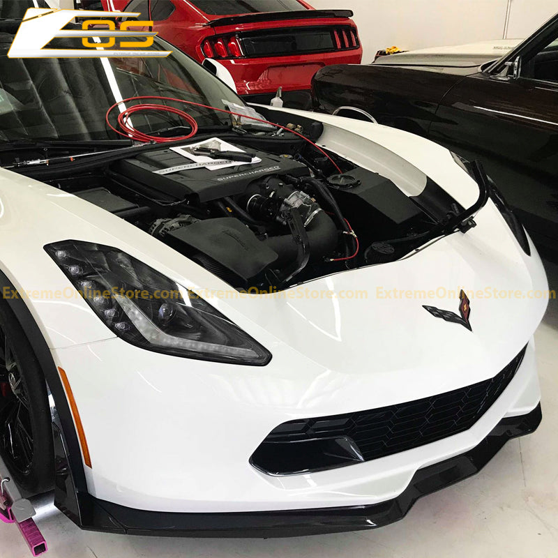 Corvette C7 Stage 3 Front Splitter W/ Wickerbill Side Winglets - ExtremeOnlineStore