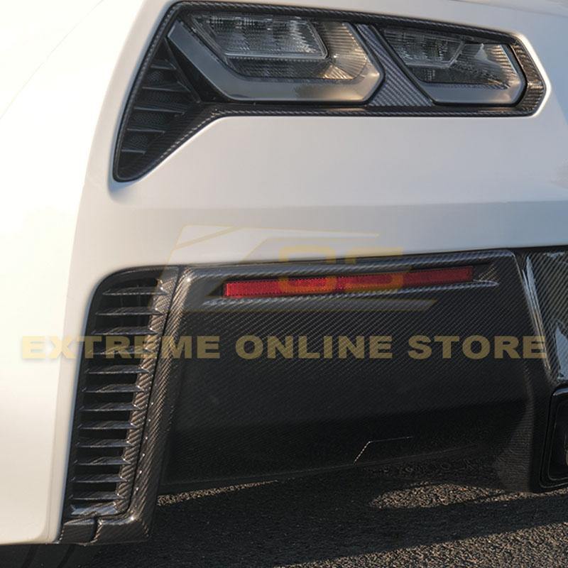 Corvette C7 Carbon Fiber Rear Tail Light Bezels - Extreme Online Store