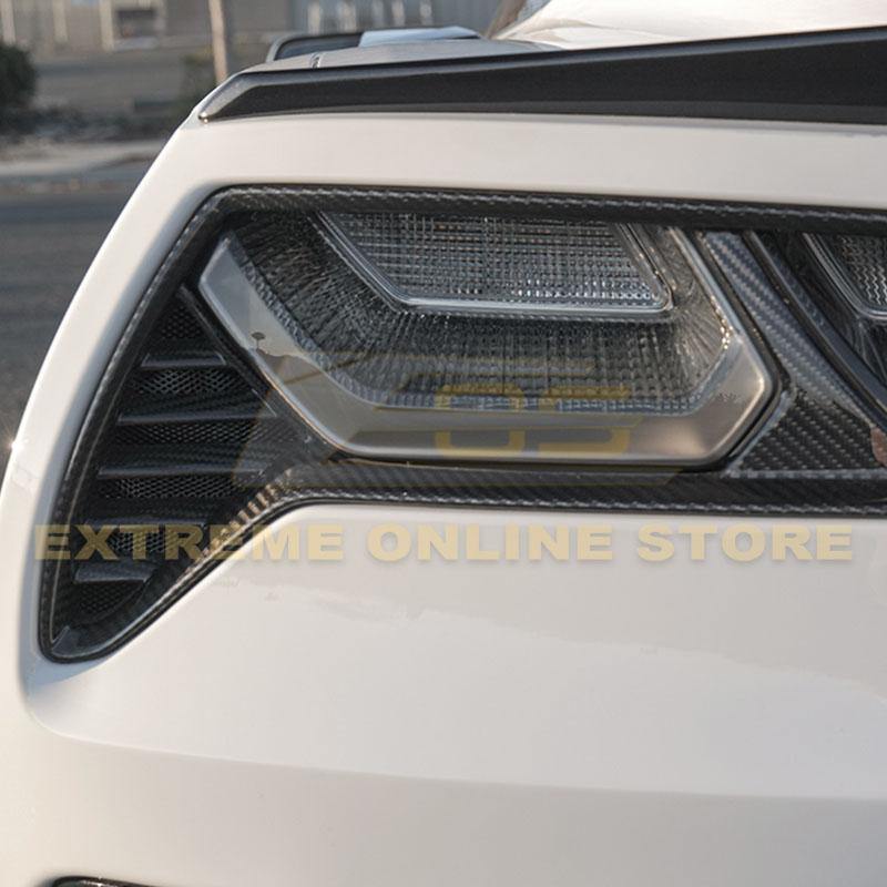 Corvette C7 Carbon Fiber Rear Tail Light Bezels - Extreme Online Store