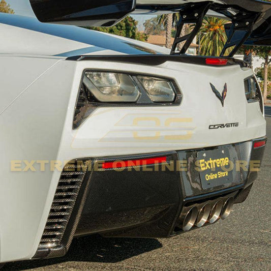 Corvette C7 Carbon Fiber Rear Bumper Diffuser - Extreme Online Store