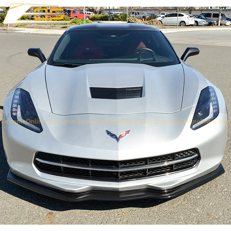 Corvette C7 Stage 2 Carbon Flash Front Splitter W/O Side Winglets - ExtremeOnlineStore