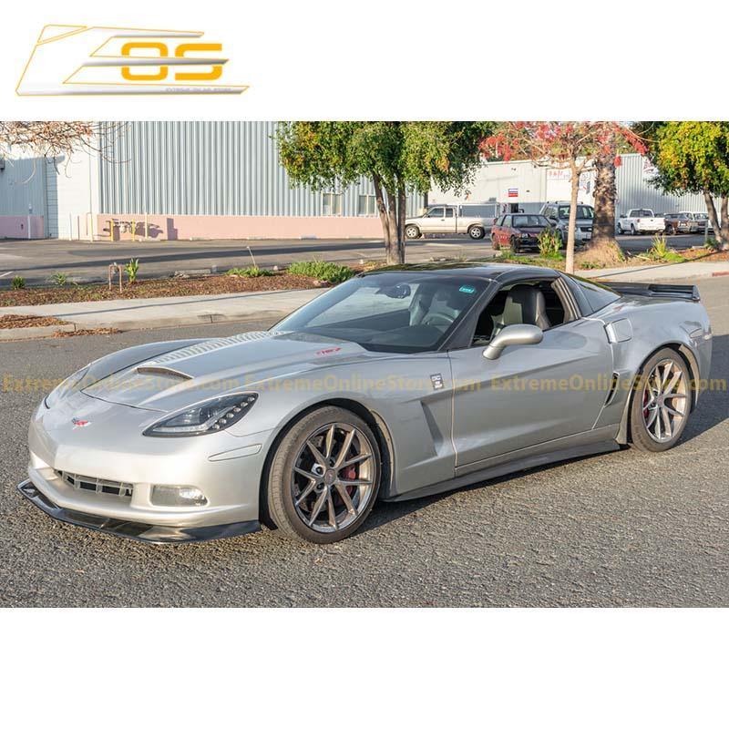 Corvette C6 Base Model Extended Front Splitter Lip & Side Skirts Rocker Panels - Extreme Online Store