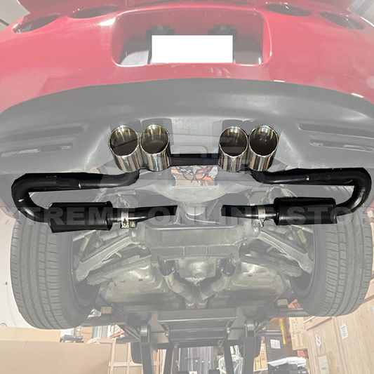 Corvette C5 Muffler Axle Back Quad Tips Exhaust