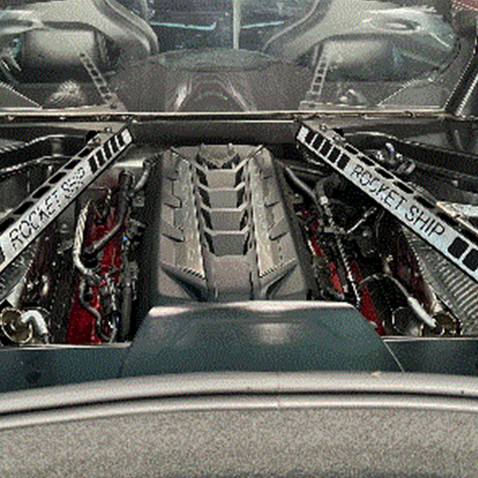 C8 STRUT TOWER BRACE WITH CUSTOM NAME